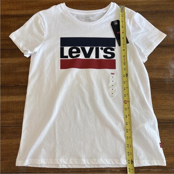 Levi’s Shirt Adult Medium White Short Sleeve Casual Tee - Picture 3 of 12